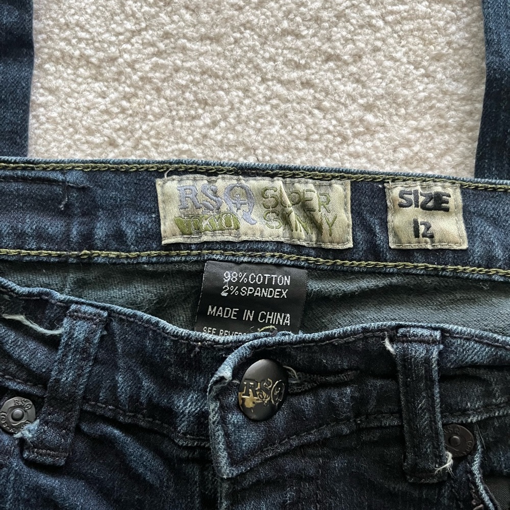 RSQ super skinny boys denim size 12. a dark denim color
